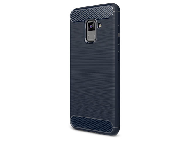 Чехол Yotrix Rugged Armor для Samsung Galaxy A6 2018 (синий, гелевый)