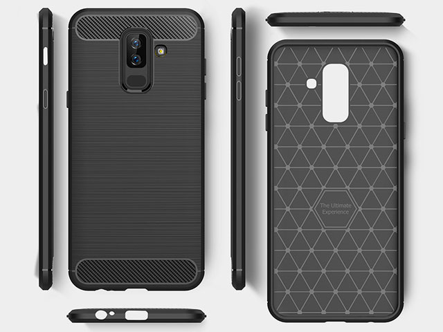 Чехол Yotrix Rugged Armor для Samsung Galaxy A6 plus 2018 (черный, гелевый)