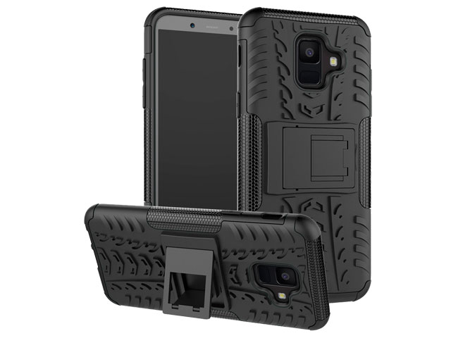 Чехол Yotrix Shockproof case для Samsung Galaxy A6 2018 (черный, пластиковый)
