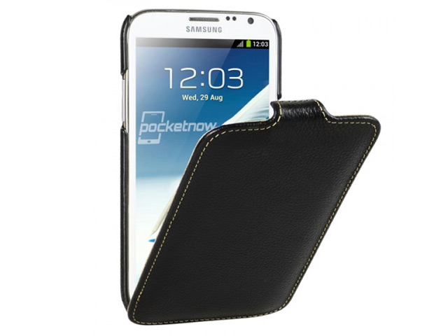 Чехол Vetti Craft Slim Flip Case для Samsung Galaxy Note 2 N7100 (черный, кожанный)