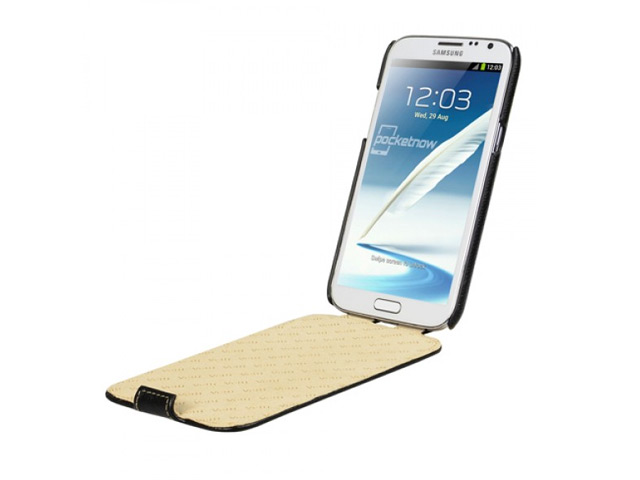 Чехол Vetti Craft Slim Flip Case для Samsung Galaxy Note 2 N7100 (черный, кожанный)
