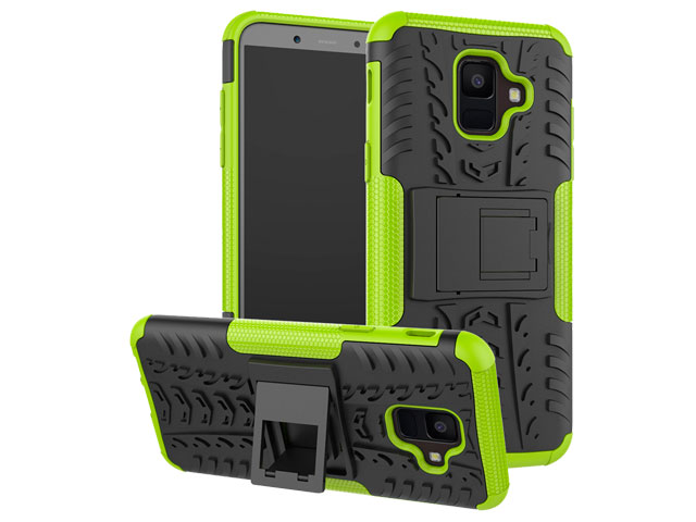 Чехол Yotrix Shockproof case для Samsung Galaxy A6 2018 (зеленый, пластиковый)