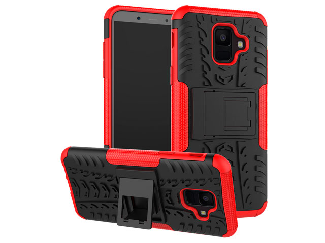 Чехол Yotrix Shockproof case для Samsung Galaxy A6 2018 (красный, пластиковый)