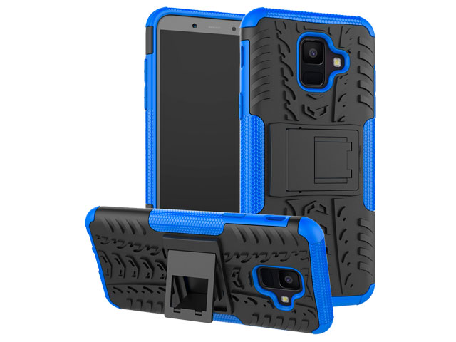 Чехол Yotrix Shockproof case для Samsung Galaxy A6 2018 (синий, пластиковый)