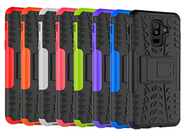 Чехол Yotrix Shockproof case для Samsung Galaxy A6 plus 2018 (черный, пластиковый)