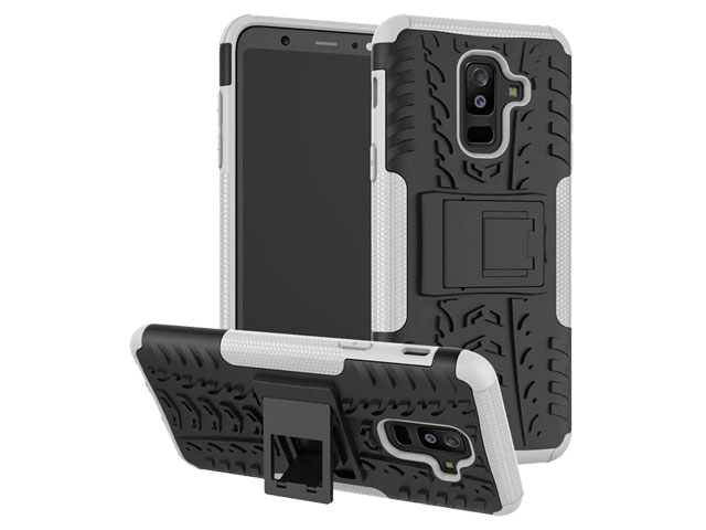 Чехол Yotrix Shockproof case для Samsung Galaxy A6 plus 2018 (белый, пластиковый)