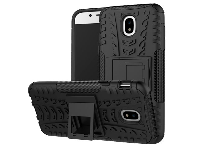 Чехол Yotrix Shockproof case для Samsung Galaxy J3 2018 (черный, пластиковый)