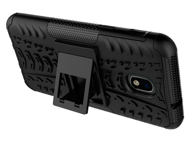 Чехол Yotrix Shockproof case для Samsung Galaxy J3 2018 (черный, пластиковый)
