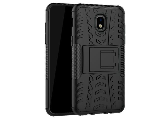 Чехол Yotrix Shockproof case для Samsung Galaxy J3 2018 (черный, пластиковый)