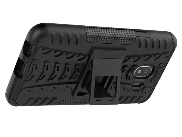 Чехол Yotrix Shockproof case для Samsung Galaxy J4 (черный, пластиковый)