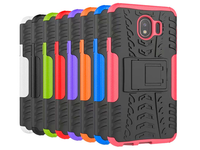 Чехол Yotrix Shockproof case для Samsung Galaxy J4 (черный, пластиковый)