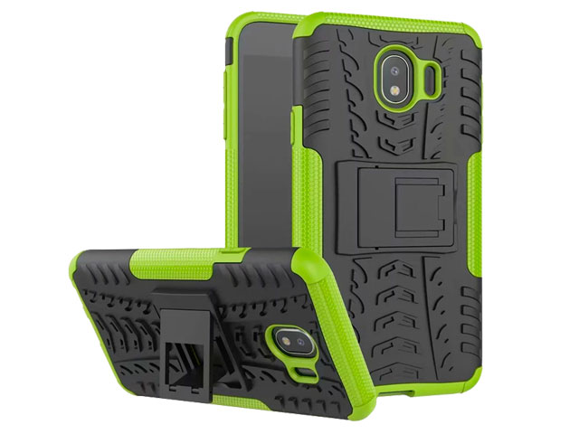 Чехол Yotrix Shockproof case для Samsung Galaxy J4 (зеленый, пластиковый)