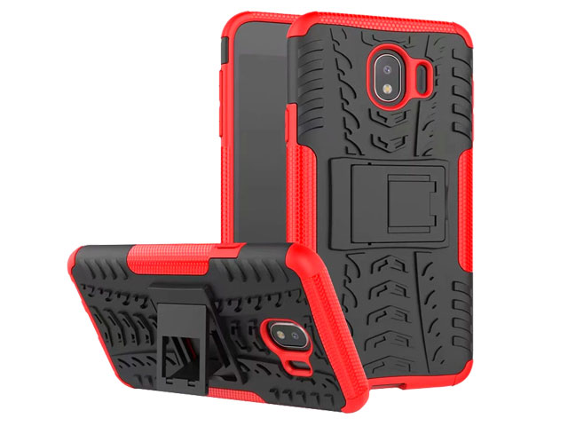 Чехол Yotrix Shockproof case для Samsung Galaxy J4 (красный, пластиковый)