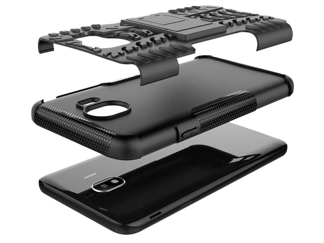 Чехол Yotrix Shockproof case для Samsung Galaxy J4 (красный, пластиковый)