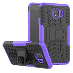 Чехол Yotrix Shockproof case для Samsung Galaxy J4 (фиолетовый, пластиковый)