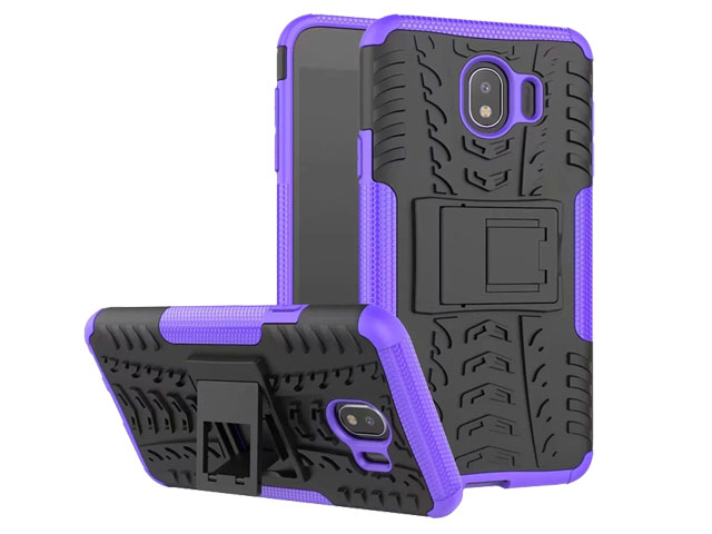 Чехол Yotrix Shockproof case для Samsung Galaxy J4 (фиолетовый, пластиковый)