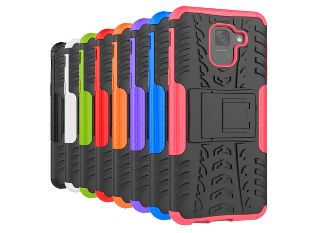 Чехол Yotrix Shockproof case для Samsung Galaxy J6 (черный, пластиковый)