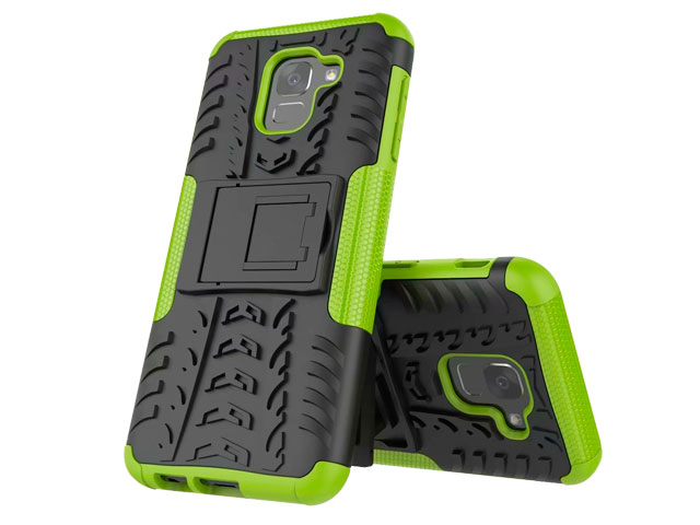 Чехол Yotrix Shockproof case для Samsung Galaxy J6 (зеленый, пластиковый)
