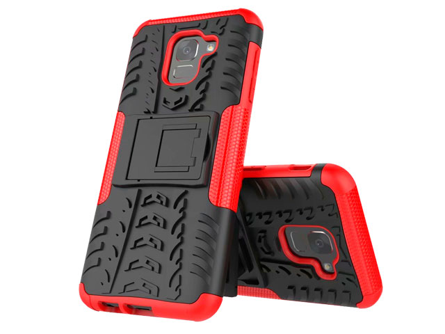Чехол Yotrix Shockproof case для Samsung Galaxy J6 (красный, пластиковый)