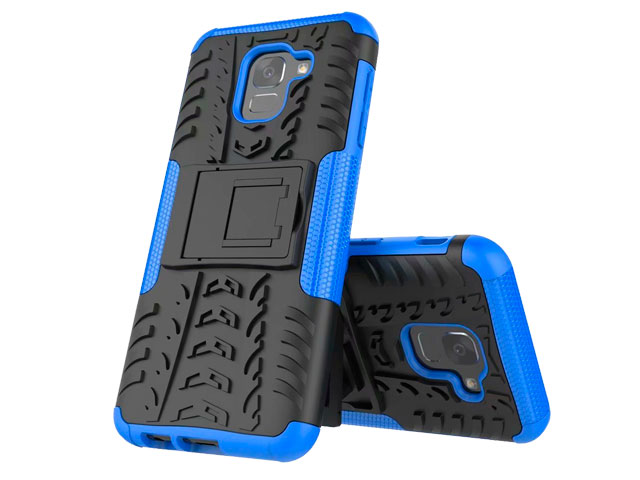 Чехол Yotrix Shockproof case для Samsung Galaxy J6 (синий, пластиковый)