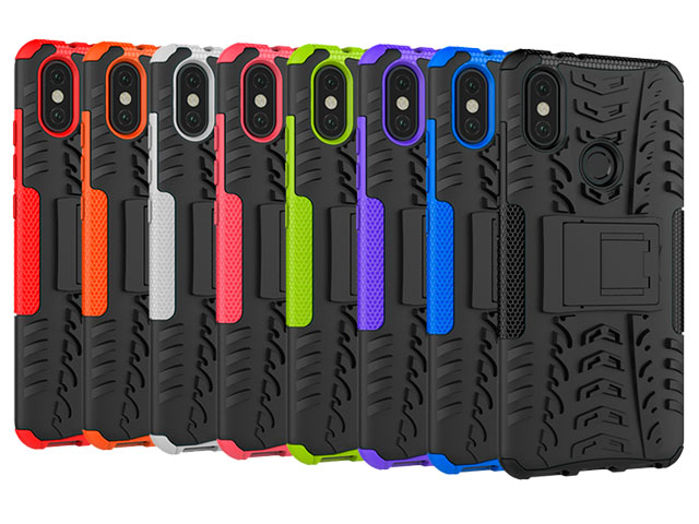 Чехол Yotrix Shockproof case для Xiaomi Mi A2 (черный, пластиковый)
