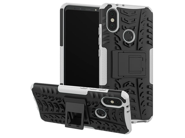 Чехол Yotrix Shockproof case для Xiaomi Mi A2 (белый, пластиковый)