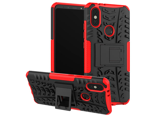 Чехол Yotrix Shockproof case для Xiaomi Mi A2 (красный, пластиковый)