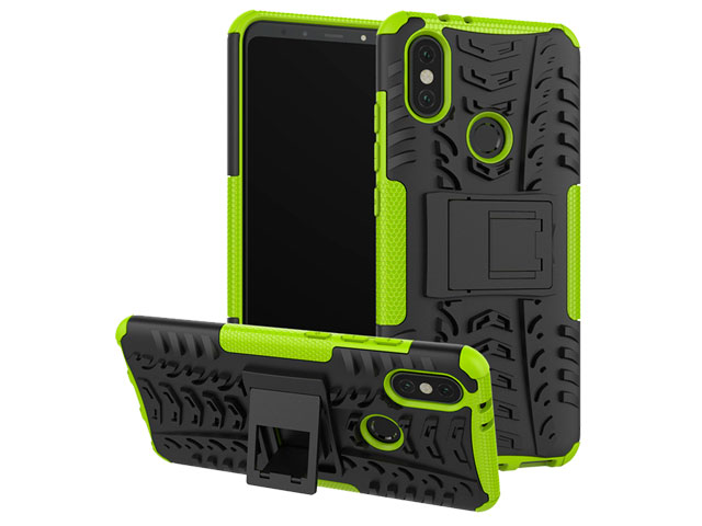 Чехол Yotrix Shockproof case для Xiaomi Mi A2 (зеленый, пластиковый)