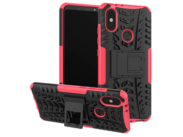 Чехол Yotrix Shockproof case для Xiaomi Mi A2 (розовый, пластиковый)
