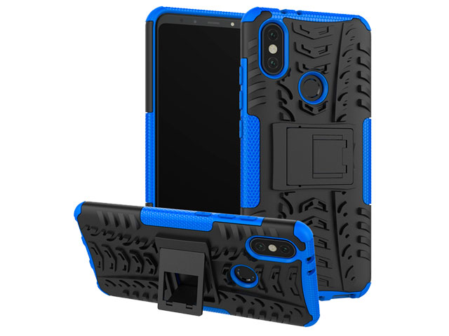 Чехол Yotrix Shockproof case для Xiaomi Mi A2 (синий, пластиковый)