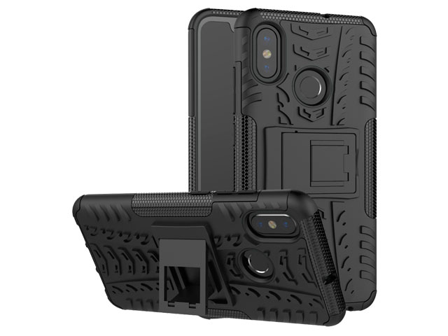 Чехол Yotrix Shockproof case для Xiaomi Mi 8 (черный, пластиковый)