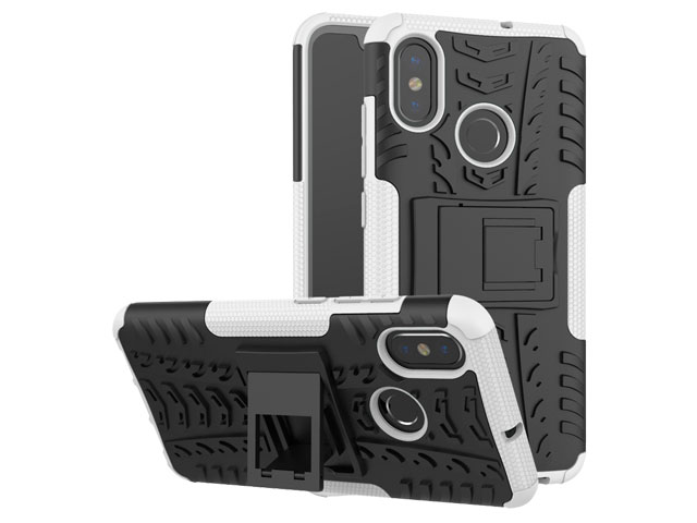 Чехол Yotrix Shockproof case для Xiaomi Mi 8 (белый, пластиковый)