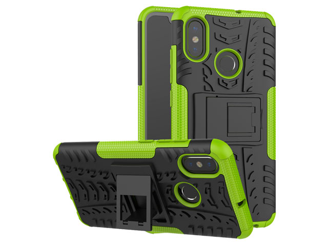 Чехол Yotrix Shockproof case для Xiaomi Mi 8 (зеленый, пластиковый)