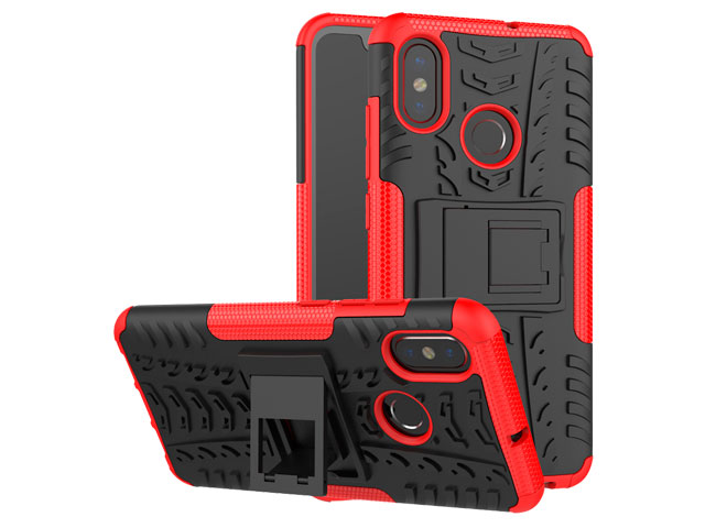 Чехол Yotrix Shockproof case для Xiaomi Mi 8 (красный, пластиковый)