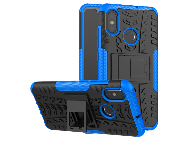 Чехол Yotrix Shockproof case для Xiaomi Mi 8 (синий, пластиковый)