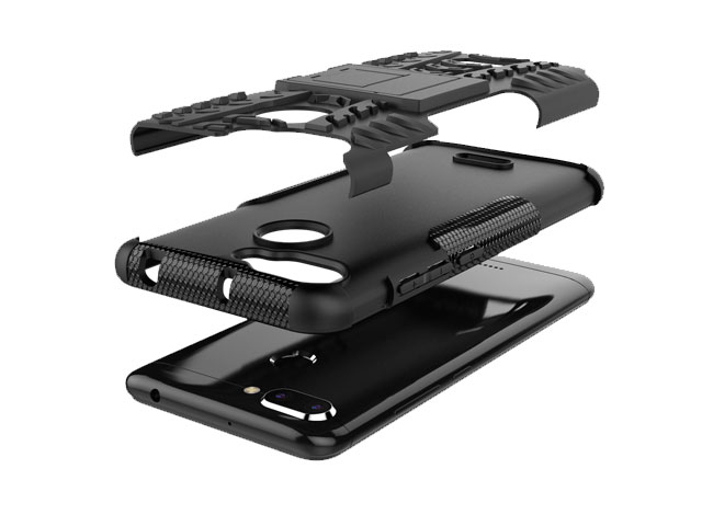 Чехол Yotrix Shockproof case для Xiaomi Redmi 6 (черный, пластиковый)