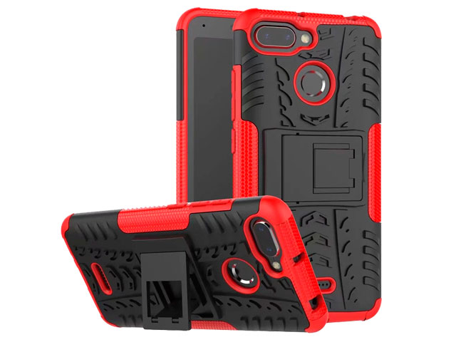 Чехол Yotrix Shockproof case для Xiaomi Redmi 6 (красный, пластиковый)