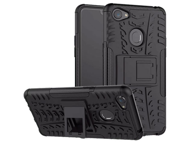 Чехол Yotrix Shockproof case для OPPO F7 (черный, пластиковый)