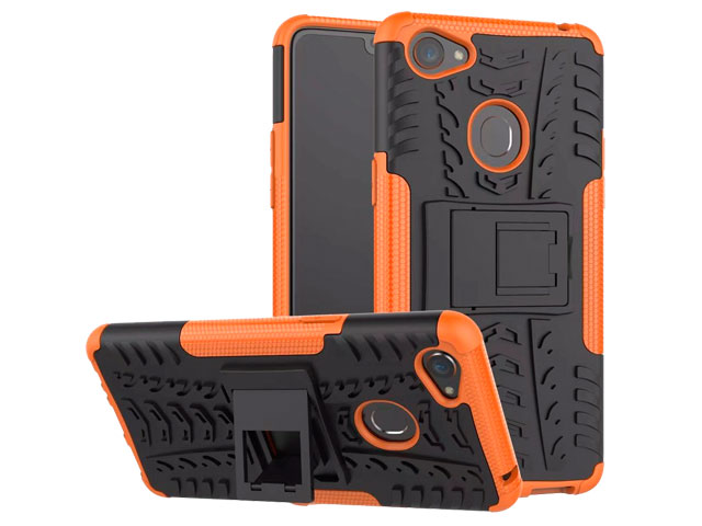 Чехол Yotrix Shockproof case для OPPO F7 (оранжевый, пластиковый)