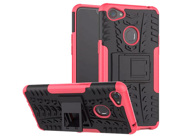 Чехол Yotrix Shockproof case для OPPO F7 (розовый, пластиковый)