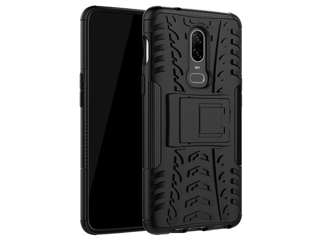 Чехол Yotrix Shockproof case для OnePlus 6 (черный, пластиковый)