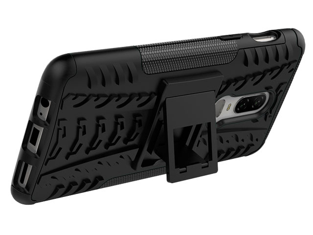 Чехол Yotrix Shockproof case для OnePlus 6 (черный, пластиковый)