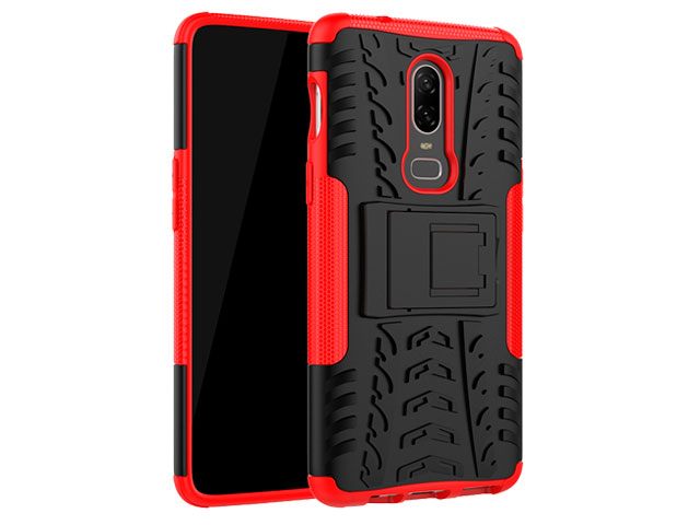 Чехол Yotrix Shockproof case для OnePlus 6 (красный, пластиковый)