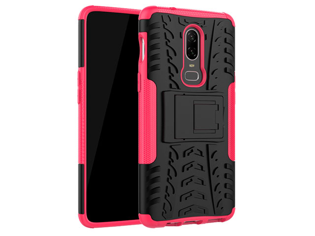 Чехол Yotrix Shockproof case для OnePlus 6 (розовый, пластиковый)