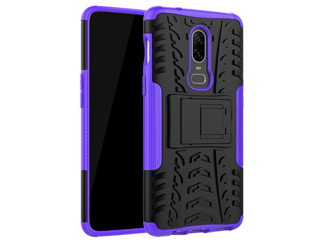 Чехол Yotrix Shockproof case для OnePlus 6 (фиолетовый, пластиковый)