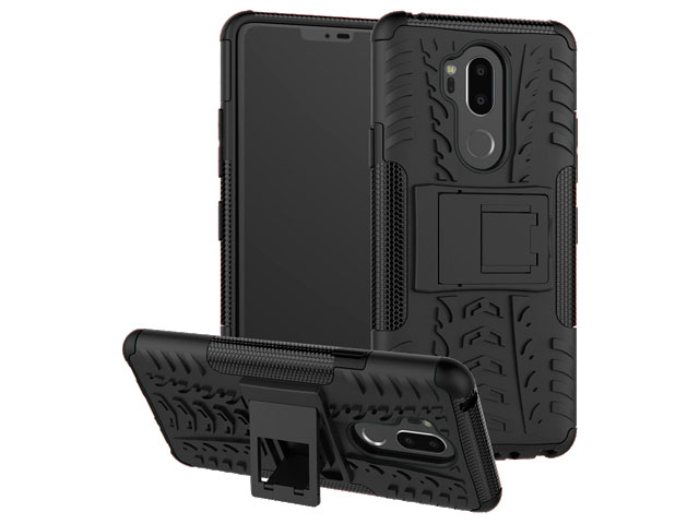 Чехол Yotrix Shockproof case для LG G7 ThinQ (черный, пластиковый)