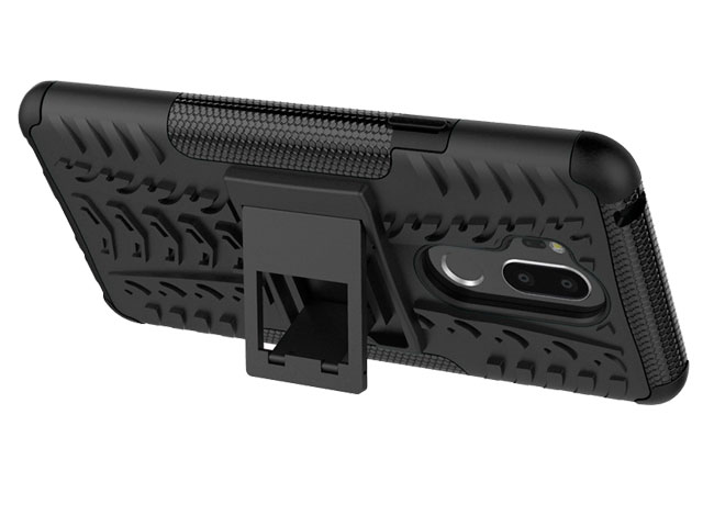 Чехол Yotrix Shockproof case для LG G7 ThinQ (черный, пластиковый)