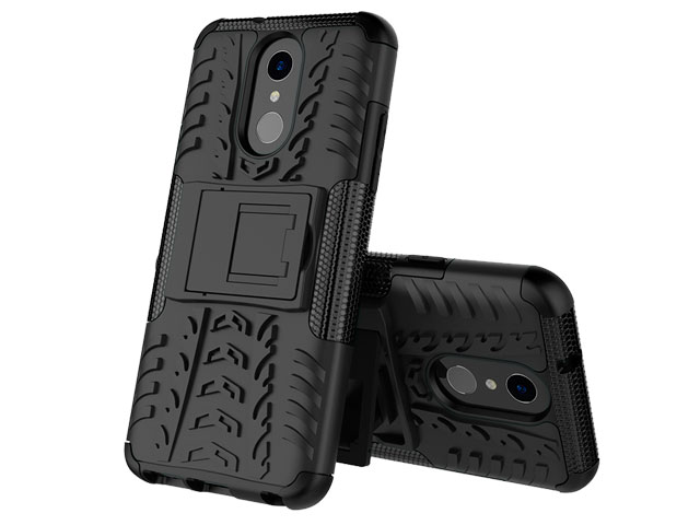 Чехол Yotrix Shockproof case для LG Q7 (черный, пластиковый)
