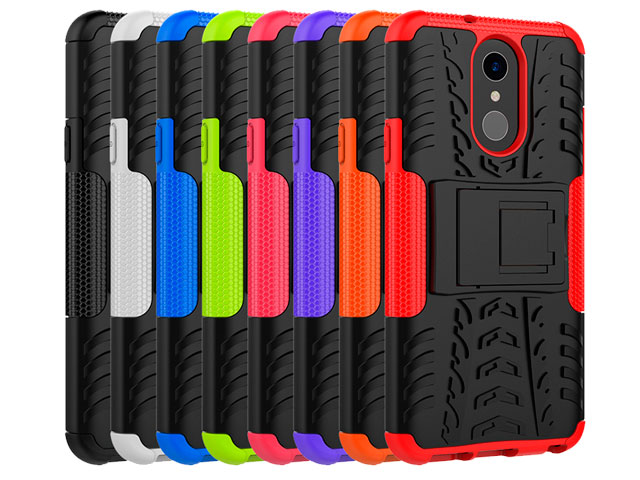 Чехол Yotrix Shockproof case для LG Q7 (черный, пластиковый)