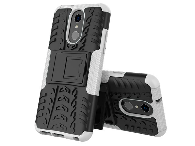 Чехол Yotrix Shockproof case для LG Q7 (белый, пластиковый)